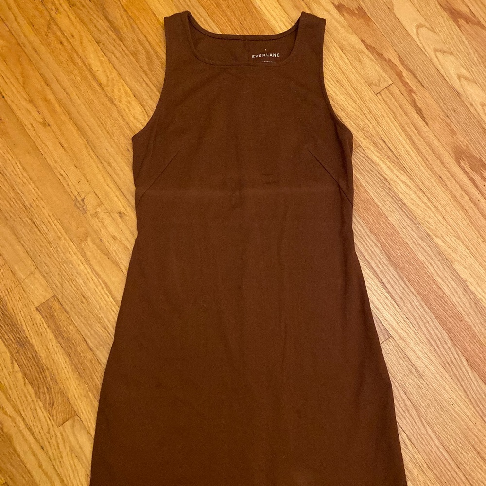 Everlane brown size Sm 90s slim fit tank dress